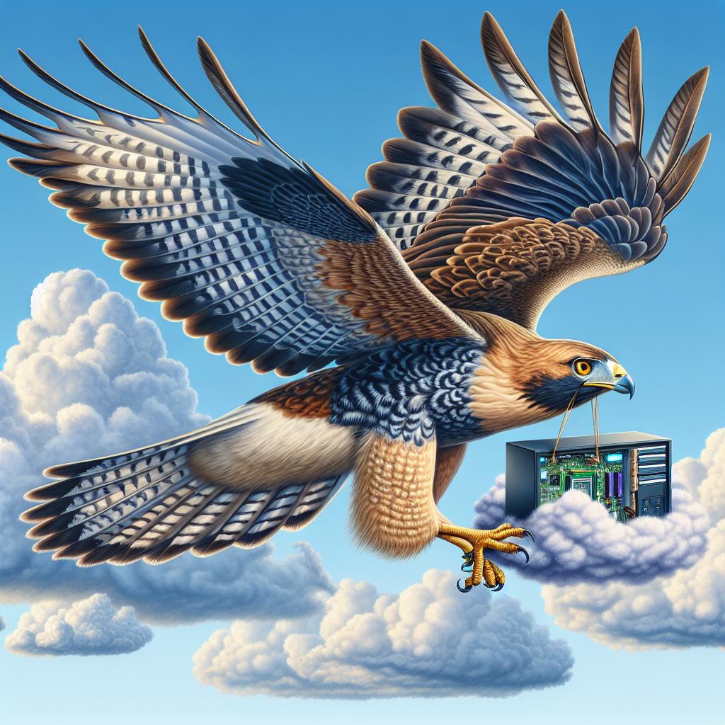 "Hawk assisting cloud computing"