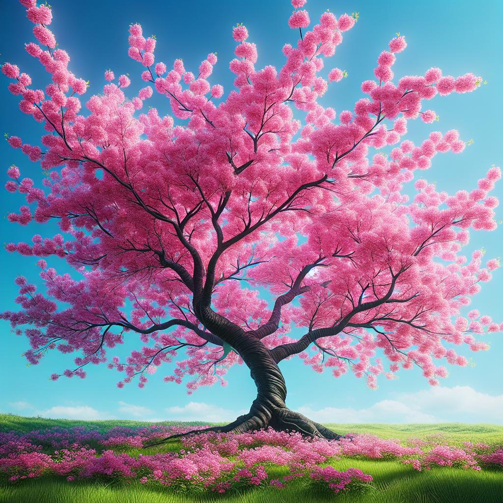 Cherry blossom tree blooming.