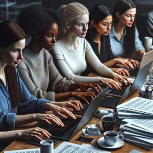 Women coding together resiliently.