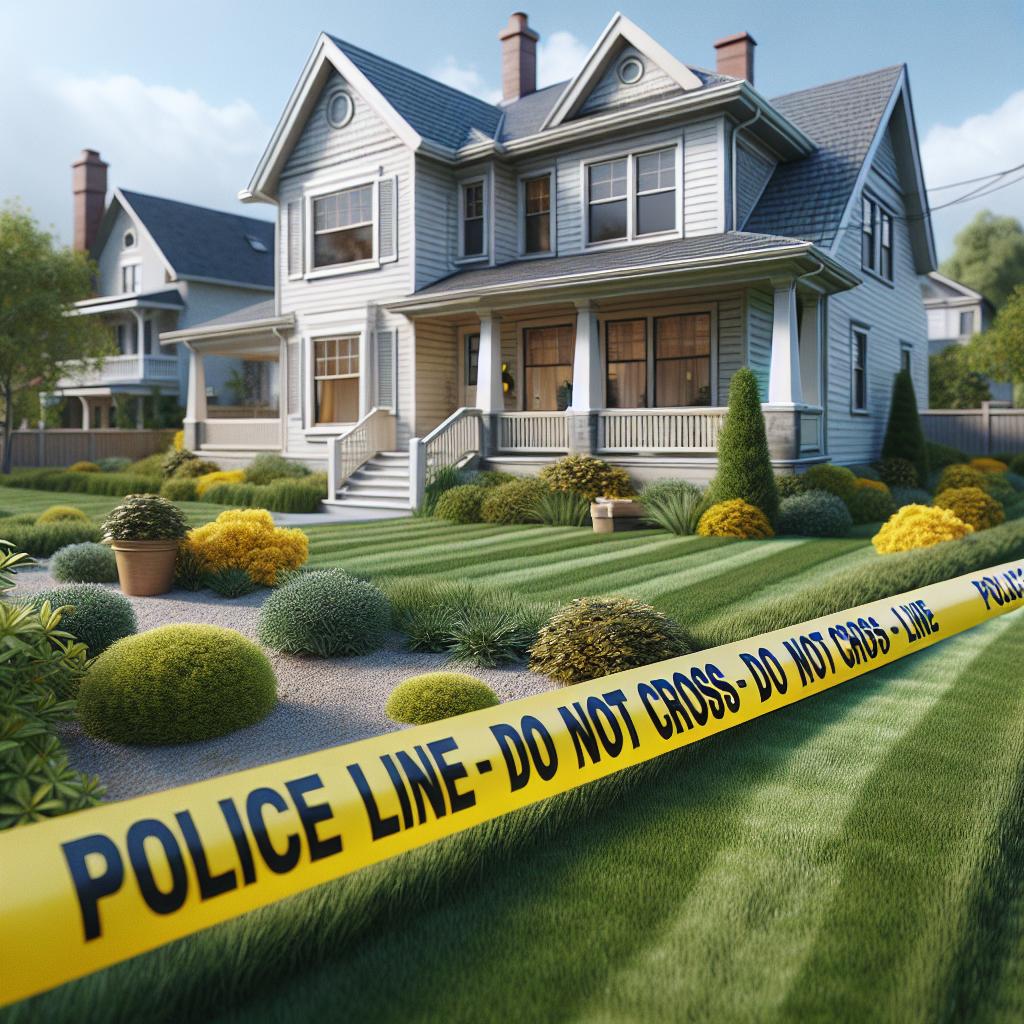 "Police tape outside home"