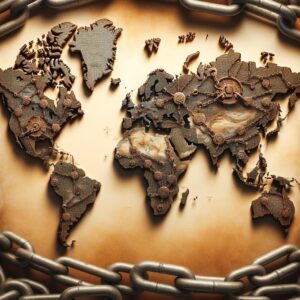 Global map with chains.