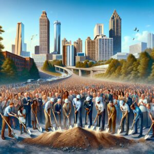 Atlanta trail groundbreaking ceremony.