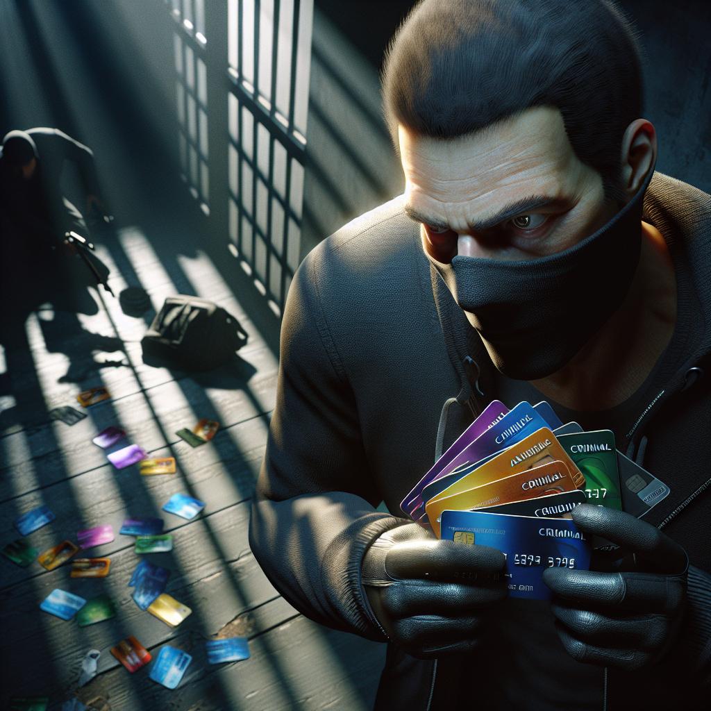 "Criminal with stolen cards"