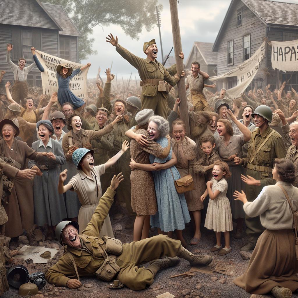 WWII Liberation Celebration Moment.