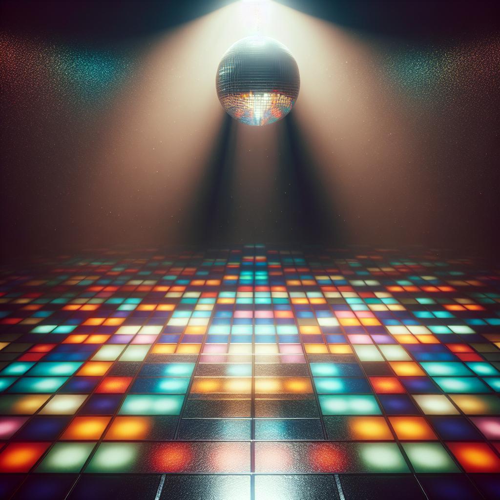 Vintage disco dance floor