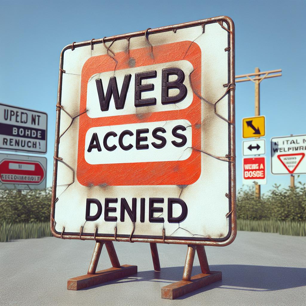 "Web access denied sign"