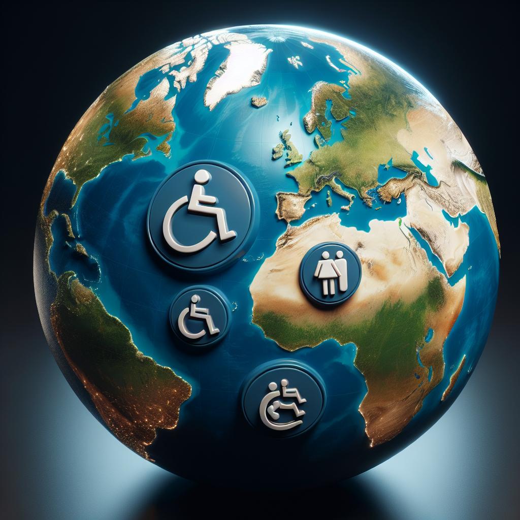 Globe with Accessibility Icons