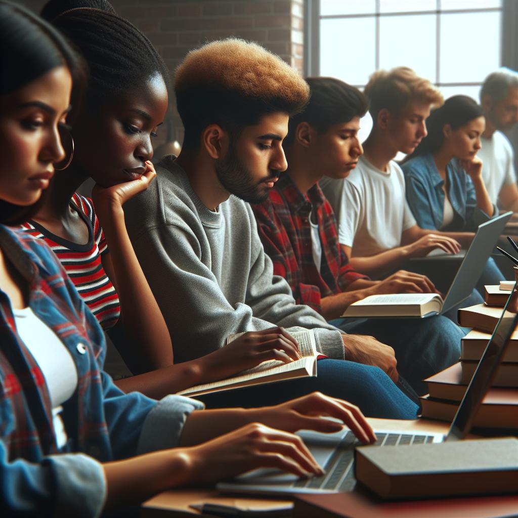 "Atlanta Students Studying Online"