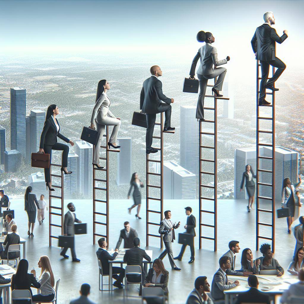 "Entrepreneur Ascending Corporate Ladder"