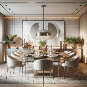 Modern dining atmosphere concept.