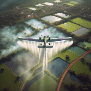 Mosquito control efforts aerial.