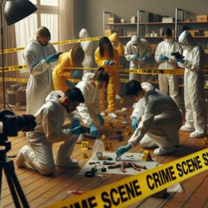 Crime scene investigation photography.