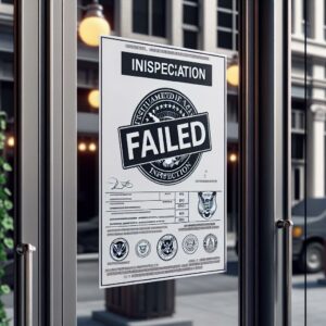 "Atlanta Restaurant's Failed Inspection Sticker"