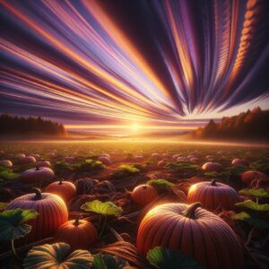 "Pumpkin patch sunrise"