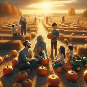 Pumpkin patch family outing.