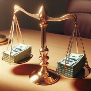 Legal scales and money