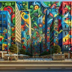 Colorful urban art