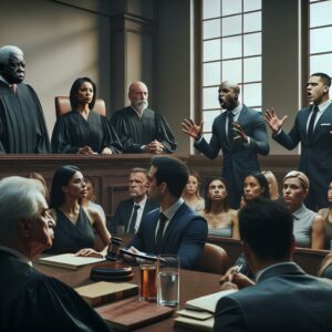 Legal showdown courtroom drama