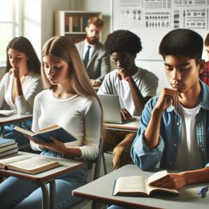 Students in classroom calm