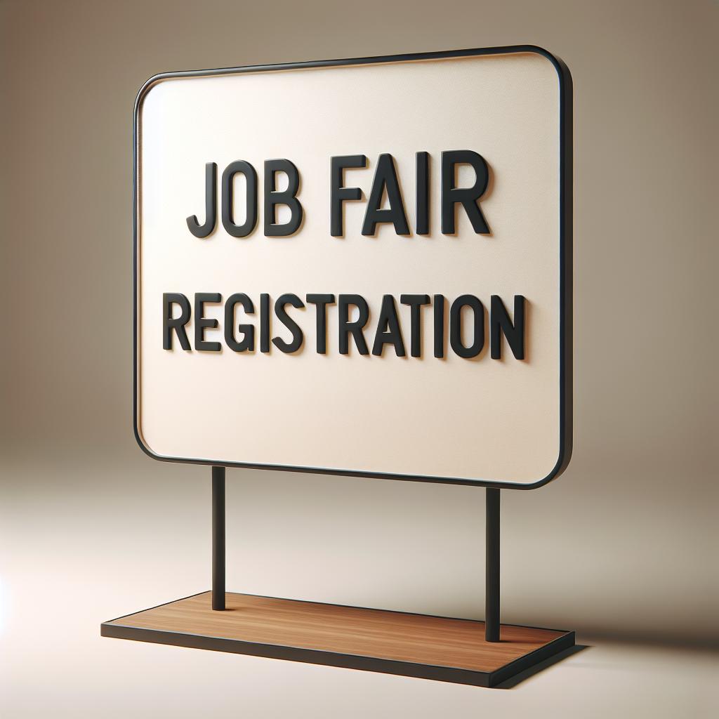 Job Fair Registration Sign