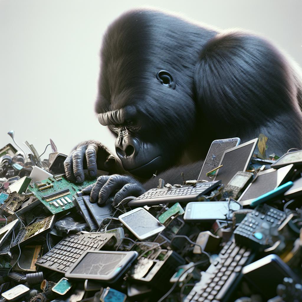 Gorilla with E-waste