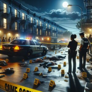 Urban crime scene