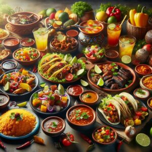 Vibrant Latin Cuisine Spread