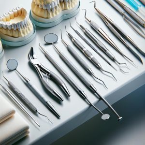 Dental tools on table