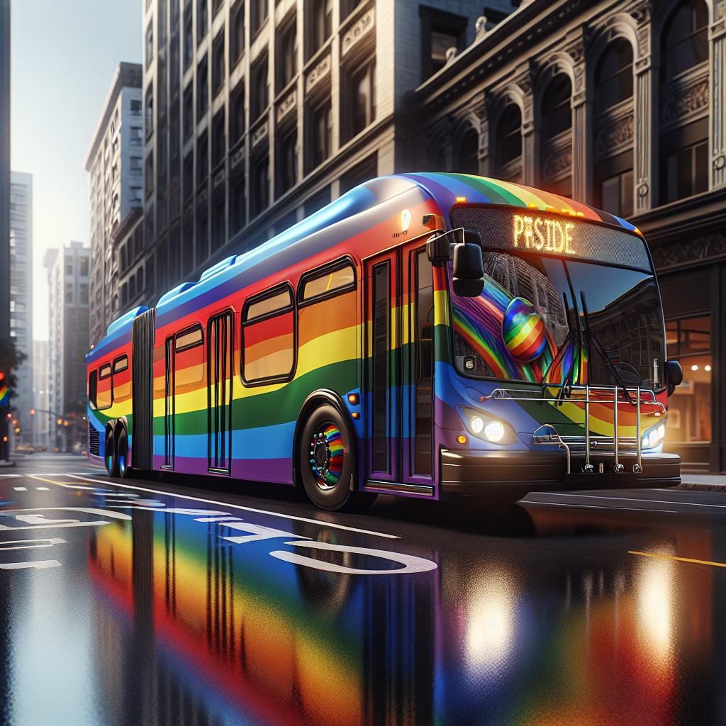 Vibrant Pride Bus Art