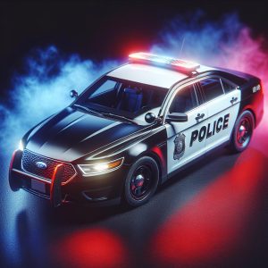 Police car with lights