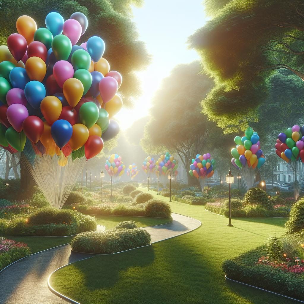 Colorful balloons in park