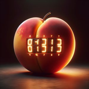 Peach-shaped countdown clock