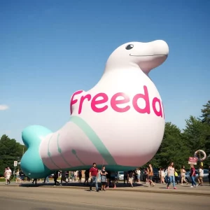 Decatur, GA Hosts Bold Inflatable 'Freeda' to Advocate for Reproductive Rights