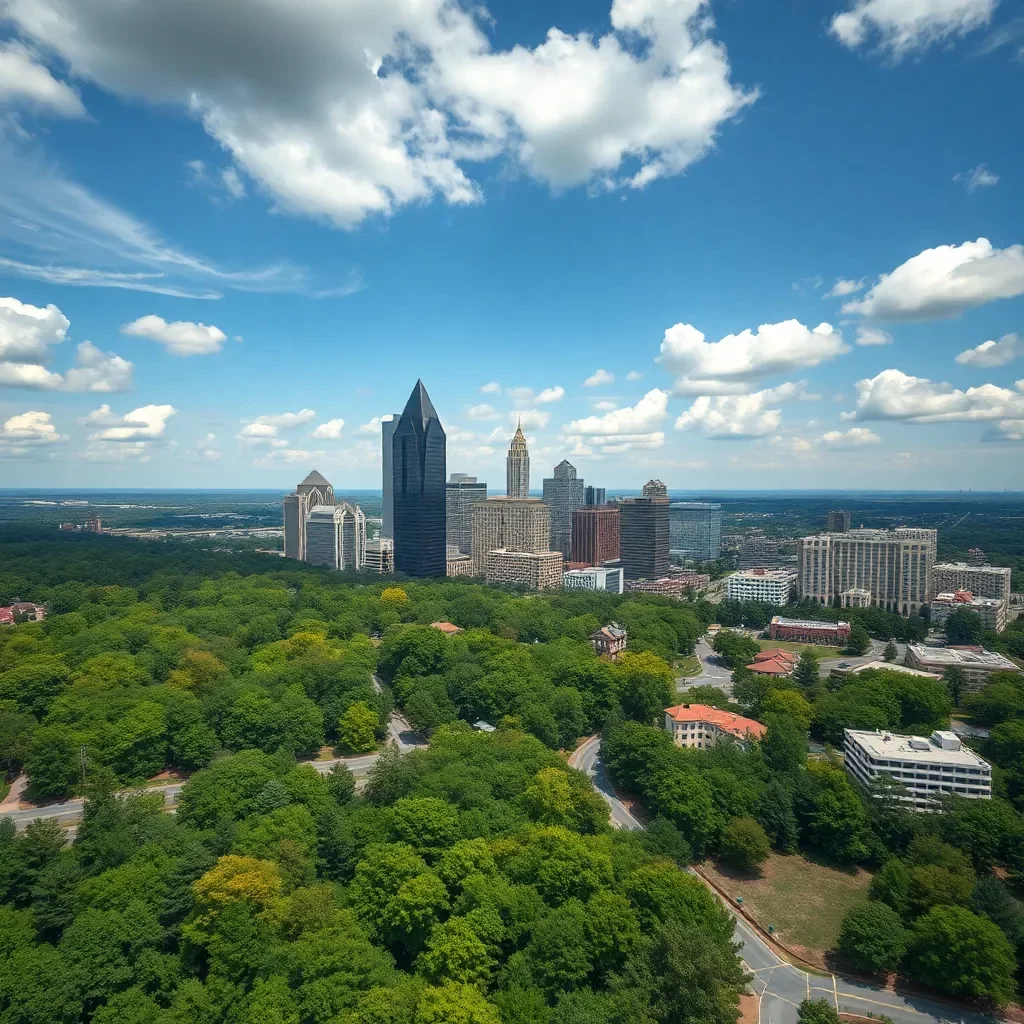 Exploring the Intersection of Progress and Nature in Atlanta's Changing Landscape Through Aerial Photography