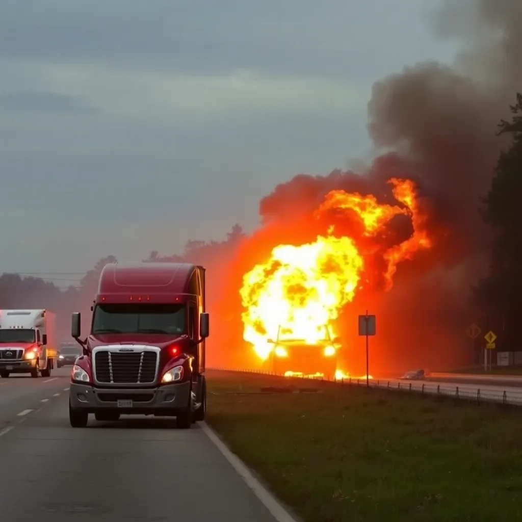 Dunwoody Morning Chaos: Semi-Truck Fire Sparks Interstate 285 Closure