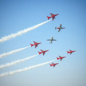 Air Show Enthusiasts Flock to Peach Tree City for Dazzling Thunderbirds Performance