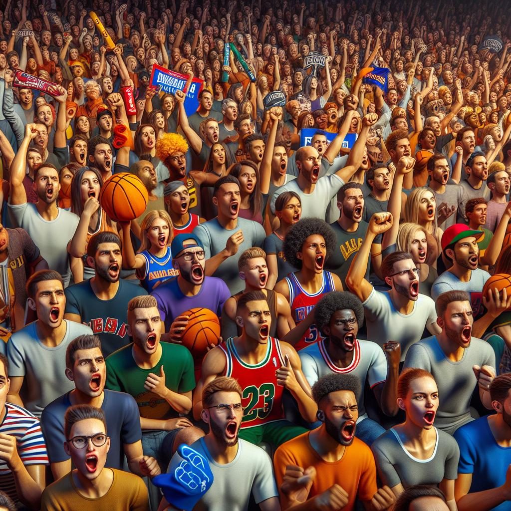 Basketball Fans Cheering