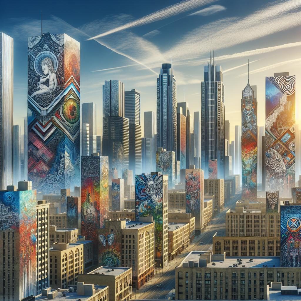 Skyscrapers with Art Murals