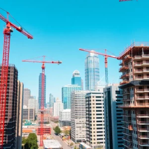 New apartment buildings being constructed in Atlanta