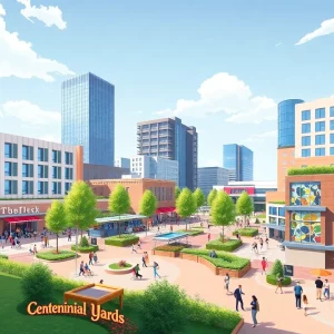 A visual representation of the Centennial Yards project in downtown Atlanta