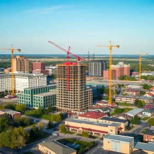 Construction site of the 650 Block project in Moorhead