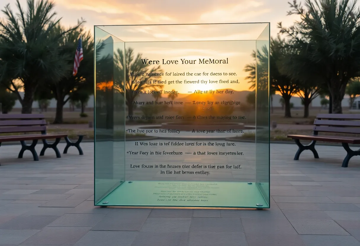 Design of the Palm Springs AIDS Memorial in Downtown Park