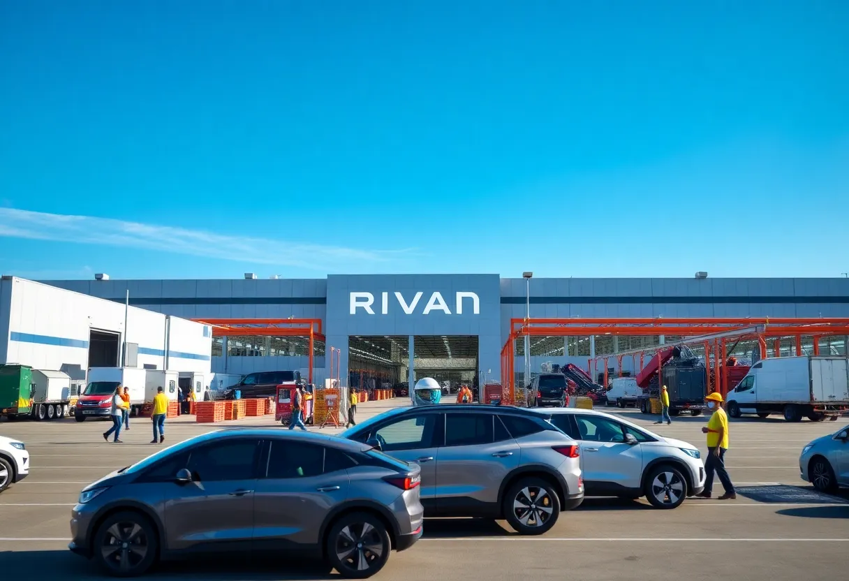 Rivian electric vehicle manufacturing plant under construction in Georgia