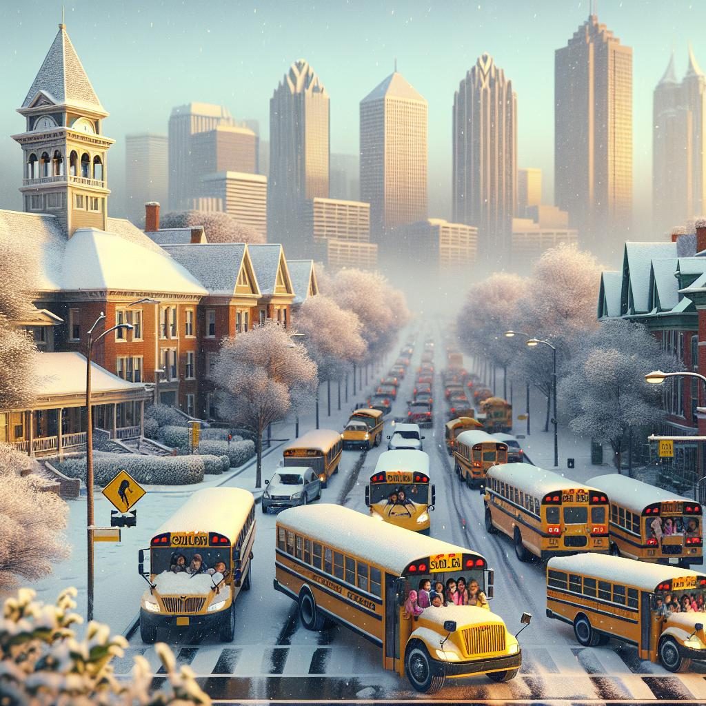 Snowy Atlanta Schools Delay