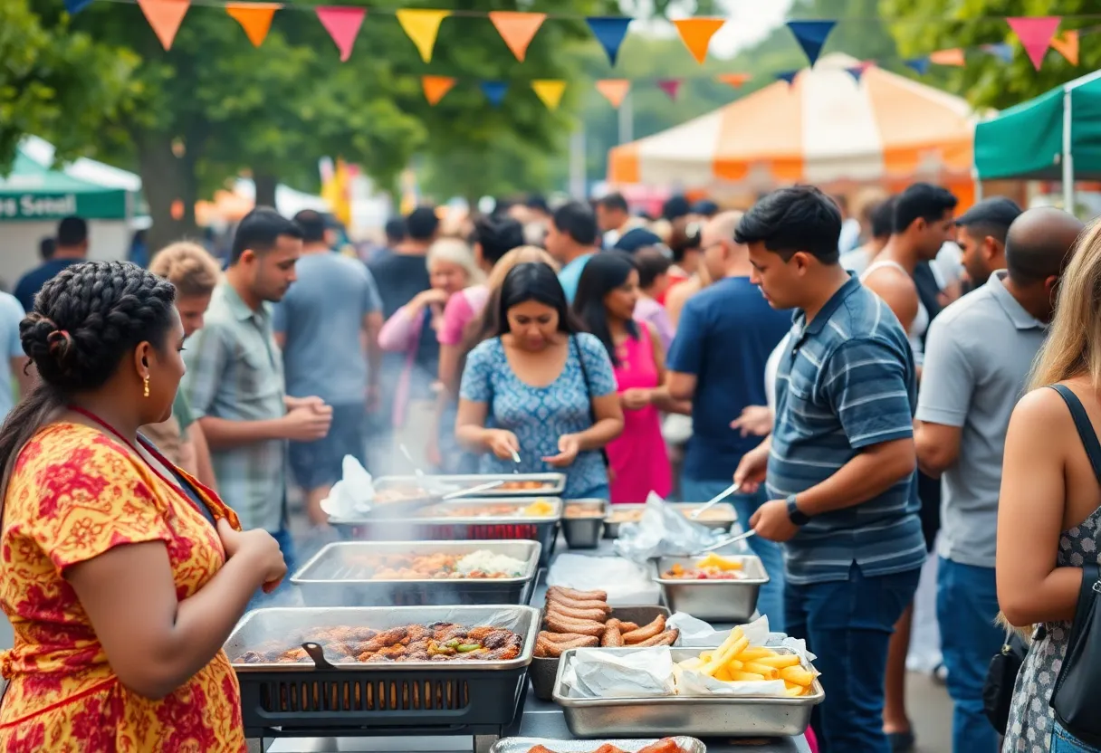 Community members enjoying the Atlanta Kosher BBQ Festival