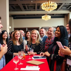 Group of UGA alumni celebrating Bulldog 100 event