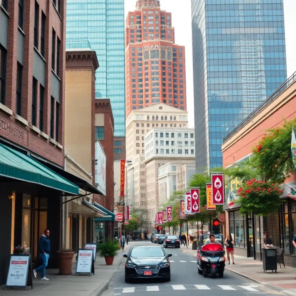 Cityscape of Atlanta showing thriving local businesses