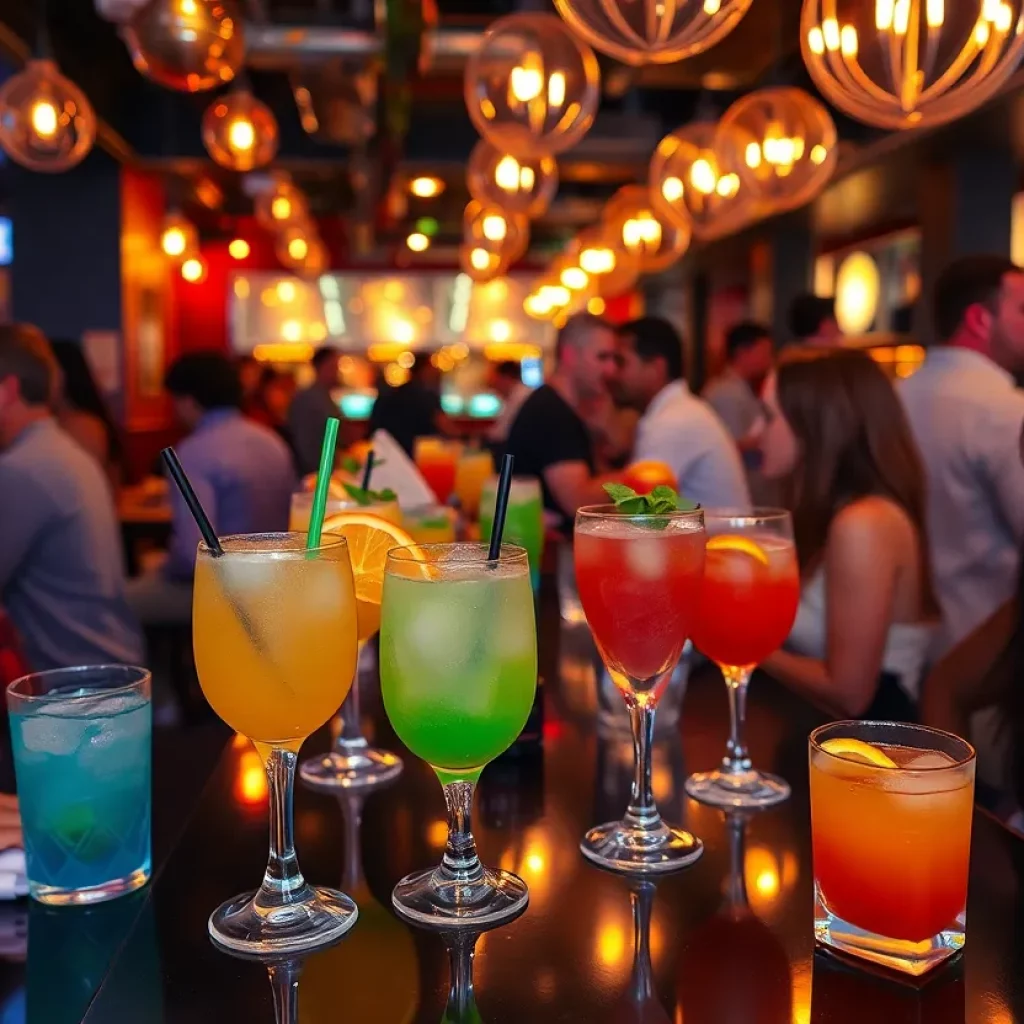 People enjoying non-alcoholic cocktails in Atlanta's bar scene