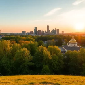 A tranquil landscape in Atlanta representing hope and mental health advocacy.