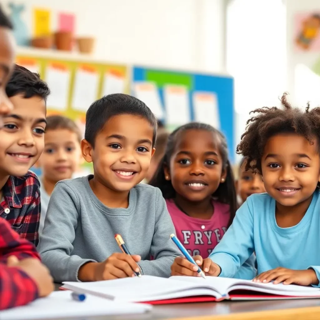 Diverse students collaborating in a classroom to enhance learning